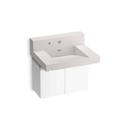 Kohler Constellation 30In Wall-Mount Lavatory System With Backsplash In Et Statuario 81024-BPW-KES